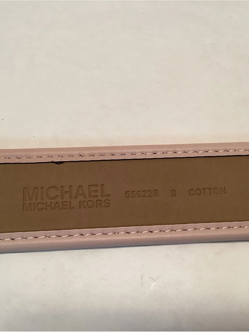Michael Kors Belt Signature Pink Gold Buckle Small READ!!